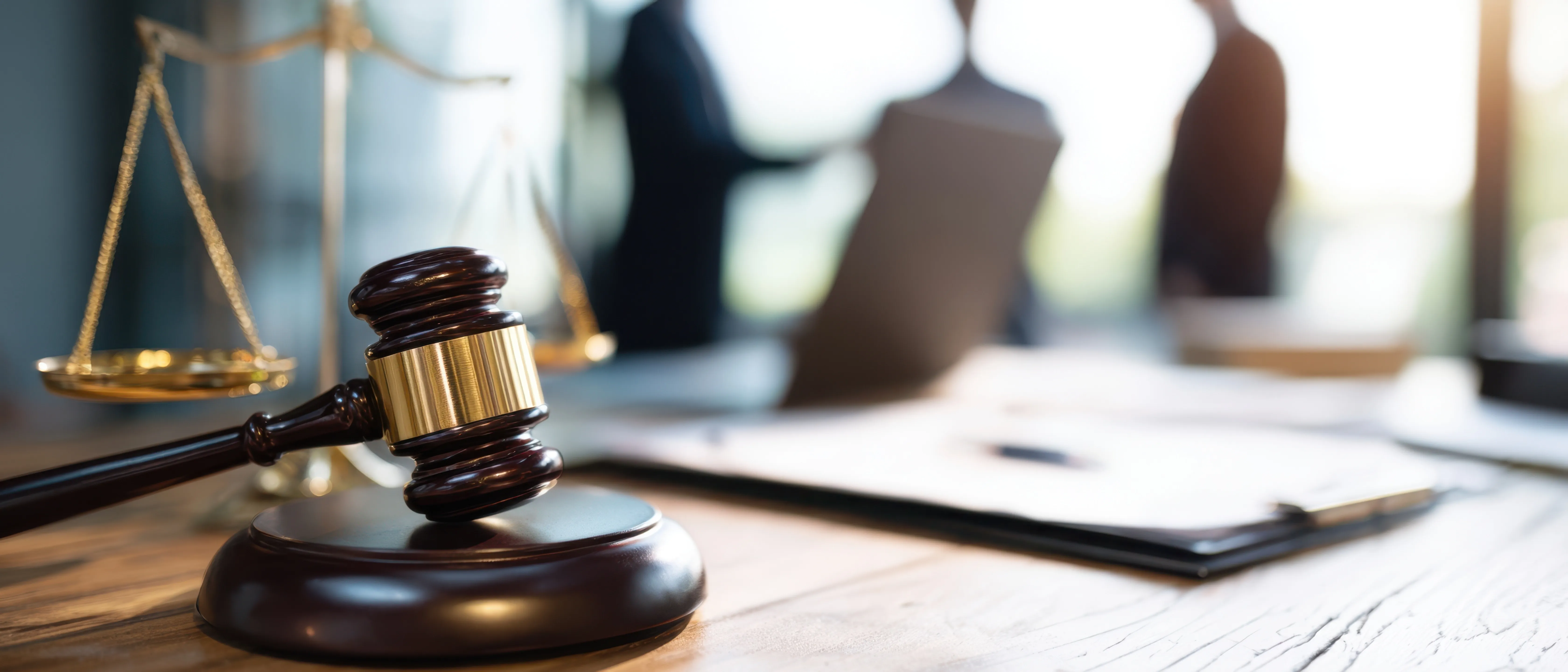 A legal consultation in a modern office.